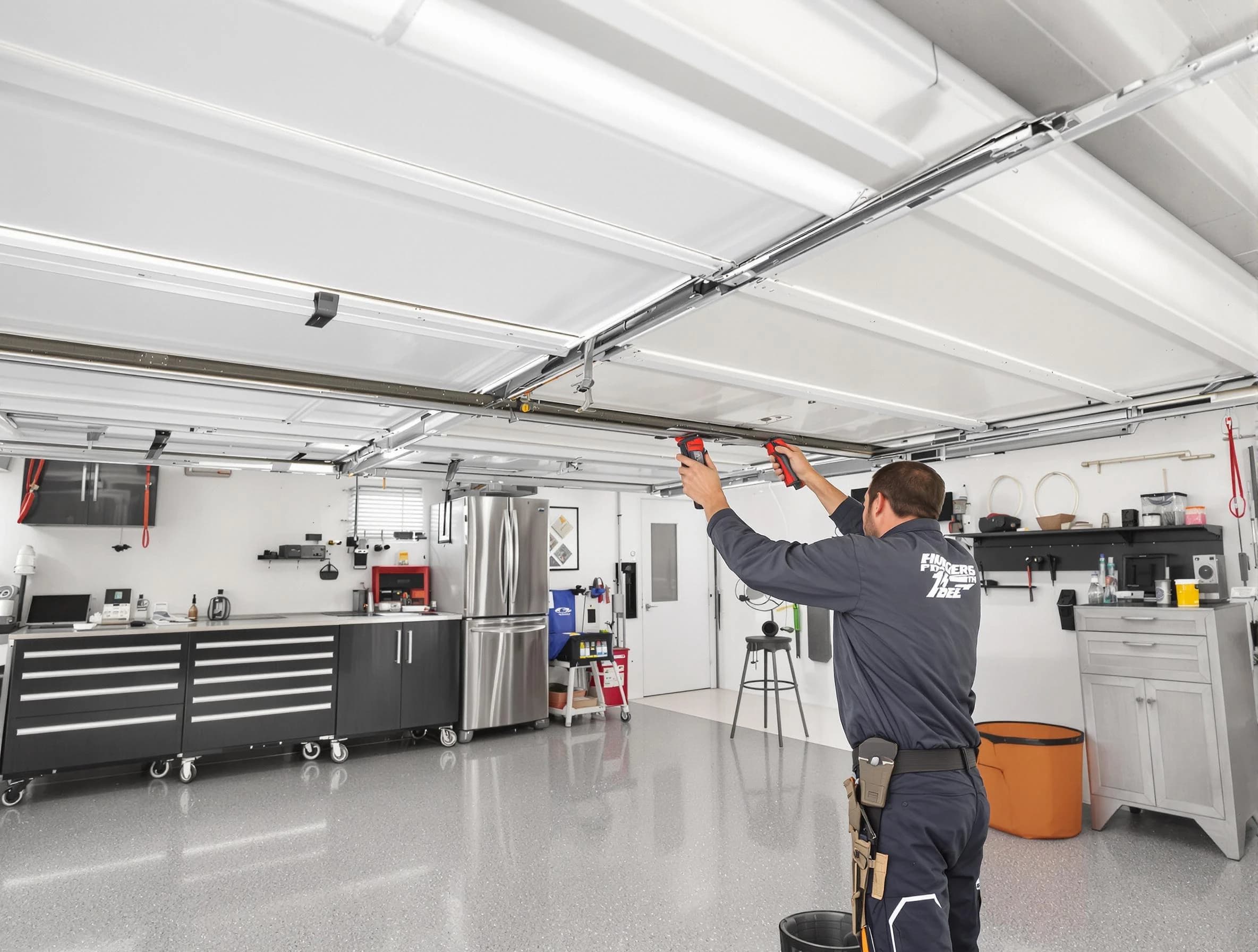 Overhead garage door repair service by Vinings Garage Door Repair in Vinings
