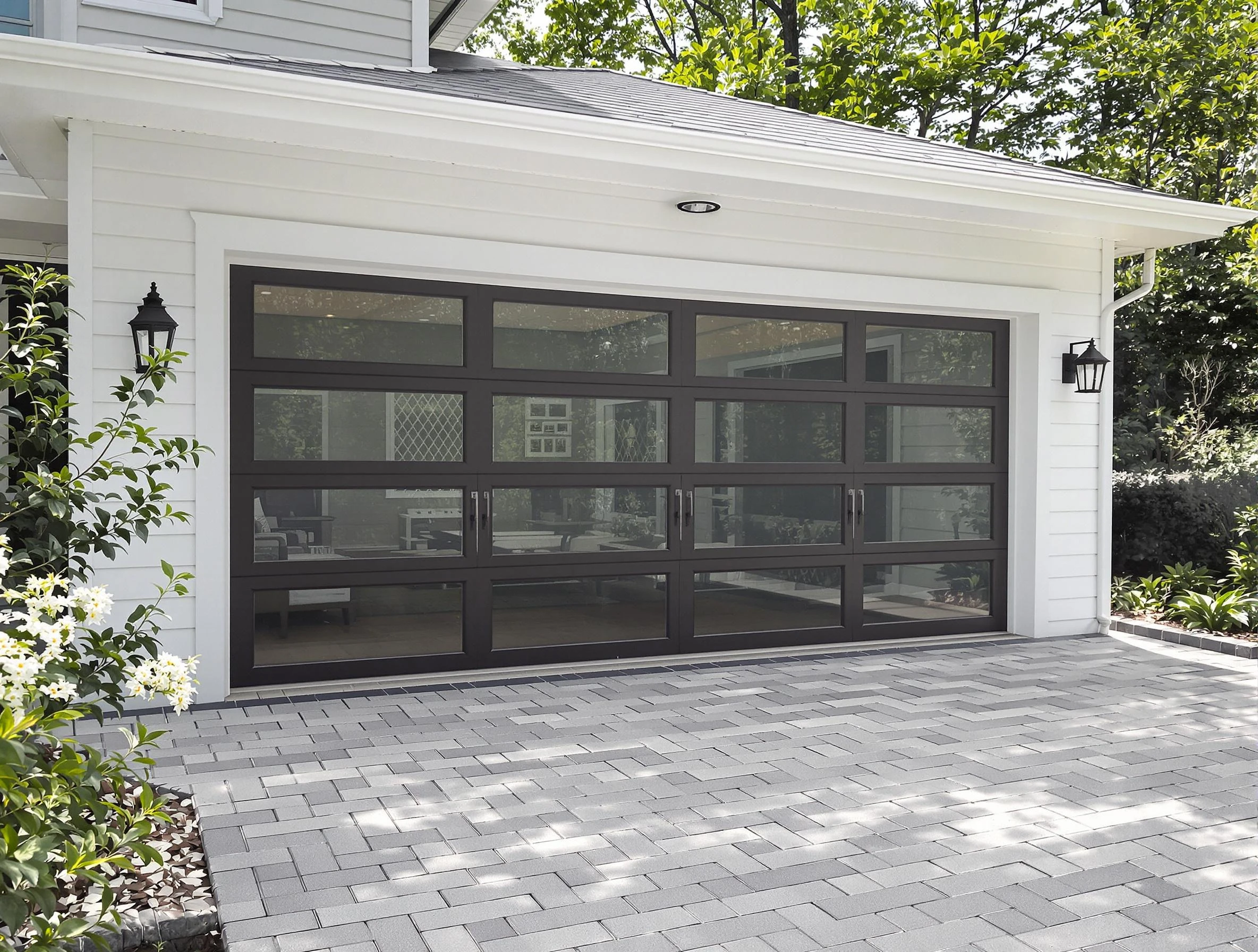 Vinings Garage Door Repair design specialist presenting custom garage door options to Vinings homeowner