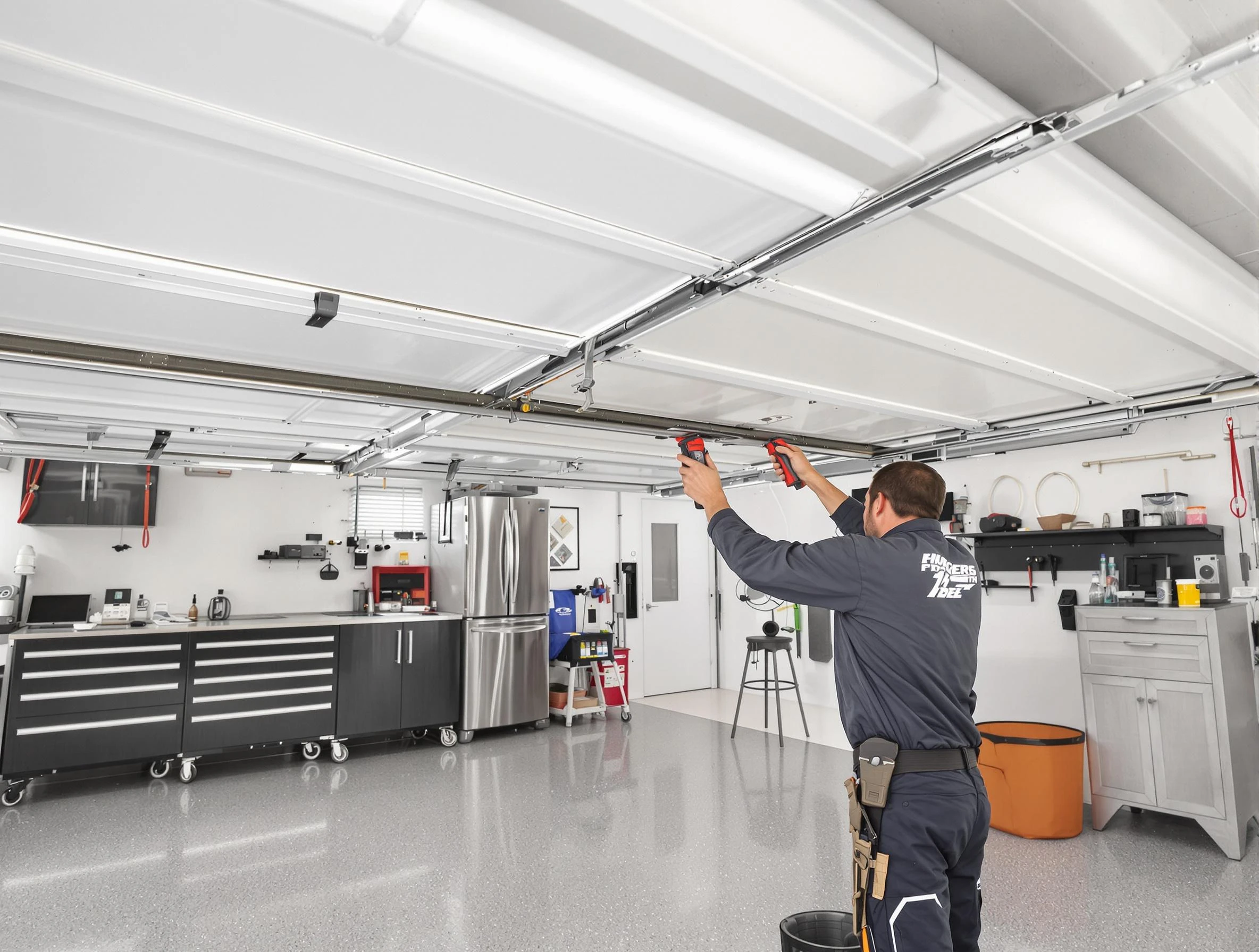 Overhead garage door repair service by Vinings Garage Door Repair in Vinings